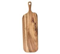 Wooden Cutting Board with Handle, Natural Wood Chopping Board for Kitchen, Multipurpose Serving Platter for Cheese Fruits Charcuterie (16" x 5")