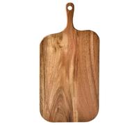 Wooden Cutting Board with Handle, Natural Wood Chopping Board for Kitchen, Multipurpose Serving Platter for Cheese Fruits Charcuterie (15" x 8"), charcuterie
