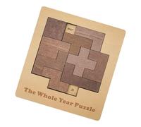 Wooden Daily Calendar Puzzle Challenge Calendars Geometric Brains Teaser Toy For Offices Desk Creative Mind Game Perpetuals Teaser Toy