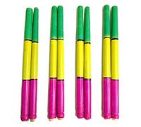 Wooden Dandiya Sticks for Dance Graba Stick Large Kollatam Sticks Raas Sticks for Garba Dance Nights Celebration Navratri Size 14.4 Inches Set of 2 Dandiya Pair-(4 Sticks) (PATTERN9)