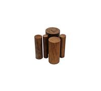 Wooden Dapping Punch Set of 5, Flat Top, Dark Wood. (J1190) Free UK Postage