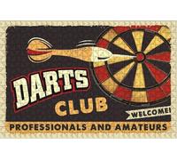 Wooden Darts Jigsaw Puzzle for Adults Challenging Educational Game Stress Relief Time Killing Focus Tool for Home Bar Decor & Friends Gatherings_1000pcs
