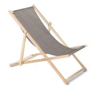 Wooden Deck Chair Beech Wood Foldable 3-Step Backrest Adjustment [21 Colours] UK