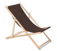 Wooden Deck Chair Beech Wood Foldable 3-Step Backrest Adjustment [21 Colours] UK