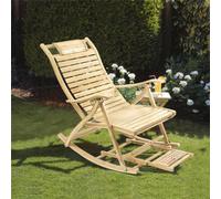 Wooden Deck Chair Garden Patio Sun Lounger Folding Outdoor Adjustable Reclining