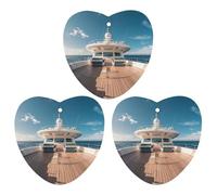 Wooden Deck Yacht Car Air Freshener, 3 Pcs Love form Hanging Air Freshener Cards, Long Lasting Fragrance Scented Cards for Car, Home, Office White-style