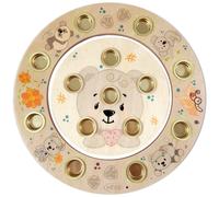 Wooden Decoration 2 Birthday Rings Bear in Set WxLxH 160x10x160mm NEW Birthday