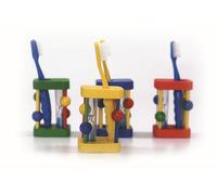 Wooden Decoration Toothbrush Stand BxLxH 55x45x85mm NEW Brushing Clock Hourglass