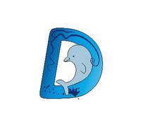 Wooden Decoration Wooden Letter D 50x6x60mm New Toy Alphabet Learning