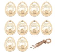 Wooden Decorations for Crafts, Easter Eggs and Holiday Pendants Painting, DIY Unfinished Wooden Craft Decorations for Parties Home Bedroom Classroom Family Meetings