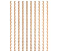 Wooden Decorative - 10 Pieces Semicircular Beads Design | Unfinished 3D Beads Wood Moulding for Craft Decoration, Cabinets, Walls, Furniture and Panels | Moulding
