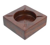 Wooden Decorative Ashtray for Cigarettes, Wind Resistant Brown