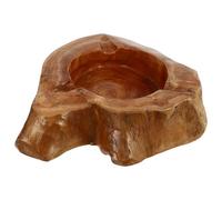 Wooden Decorative Ashtray with Flat Bottom, Easy Clean, Retro Style