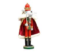 Wooden Decorative Nutcracker | Mice King Ornament | Christmas Nutcracker Ornament Small Soldier Figure for Christmas Figure Decoration 12 Inch