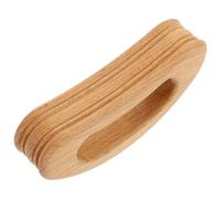 Wooden Deep Groove Massage Tool for Neck and Shoulder Massage | Compact Hand-held Design, Smooth Beige Finish, Creative Shape, Comfortable Grip for Family and Friends