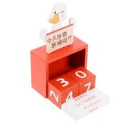 Wooden Desk Calendar Block Perpetual Calendar for Office and Classroom | Painted Numbers and Months, Battery Free Date Check, Lovely Classic Creative Style, Bookshelf or Table