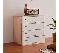 Wooden Desk Storage Box with Lockable Drawers - A4 File Cabinet for Home Office nization - Compact 2Drawer Unit for Data Storage and Document Management