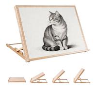 Wooden Desktop Drawing Board Table Art & Craft Workstation Artist Adjustable Table Top Easel Portable Folding Sketch Easel for Artists, Adults & Students, Beech Wood Art Station for Painting,Sketching