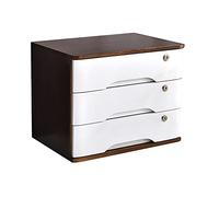 Wooden Desktop File Cabinet - Lockable Organizer with Multiple Drawers for Office Supplies and Secure Storage Solution for Efficient Desk Organization