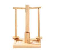 Wooden Desktop Thread Spool Holder for Sewing, Wood Color | Rotating Wooden Thread Spool Holder with Phone Stand for Knitting Weaving Project