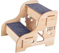 Wooden Detachable Pet Stairs, Cat Climbing Ladder & Dog Steps for Bedroom, Sofa, Couch - Space-Saving, Easy to Store(L)