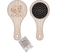 Wooden detangler brush with engraved Simba design on rounded handle | Disney Classics brush for all types of children's hair