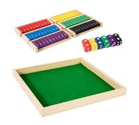Wooden Dice Game - Foldable Box Set,modern design Compact Board Entertainment, reeliable long lasting Fun Activity | Engaging Group Challenge Toy for Adults Kids Friends Home Leisure Play