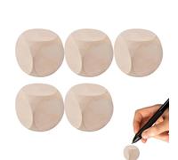 Wooden Dice in,Wooden Dice in,5 Round Corner Cube Dice - Wooden Cube Blocks for Crafts, Unfinished Wooden Cubes, Natural Wood Blocks, Wooden Cubes of 6