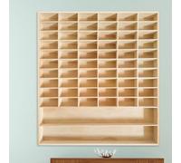 Wooden Diecast Car Display Rack 1:64 Car Model Storage Box Wall Hanging Unit Souvenir Organiser for Home Craft Office Kitchen, 62 Grid