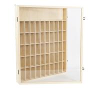 Wooden Diecast Car Display Rack, 1:64 Scale, 51-Grid, 61.8×7×74.8 cm