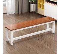 Wooden Dining Bench with Metal Legs - Versatile Farmhouse Style for Entryway, Kitchen, Living Room, Bedroom, Garden - Space-Saving Furniture