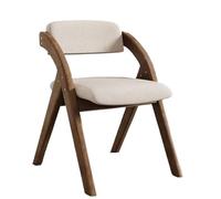 Wooden Dining Chairs, Folding Chairs with Soft Cushions, Office Chairs, Stools, Portable Non Installation Folding Dining Chairs for Living Rooms and Kitchens,Walnut color-1PCS