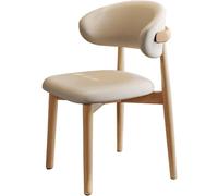 Wooden Dining Chairs for Restaurants and Event Spaces, Cream Upholstered Stools for Guest Seating, Stylish Dining Room and Banquet Chairs