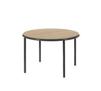 Wooden Dining Table Ø120 Black/ Oak