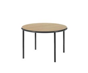 Wooden Dining Table Ø120 Black/ Oak