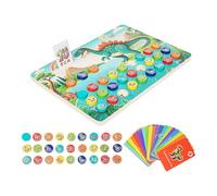 Wooden Dinosaur Matching Game, Educational Puzzles for Kids Ages 3-5, Memory & Letter Recognition Learning Toy