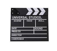 Wooden Director Movie Scene Clapperboard TV Video Clapper Board Film Photographic Prop Hanging Decorations, black