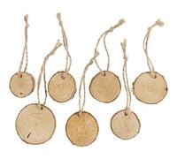 Wooden Disc With Hole 28 Pack - Light Brown