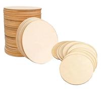 Wooden Discs, Discs 2-100Pcs Round Unfinished Wood Slices 1cm-10cm DIY Crafts Circle(80mm)