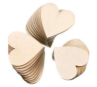 Wooden Discs for Crafts 1-10cm Unfinished Wooden Hearts Love Blank Wood Slices DIY Wooden Crafts(10mm 100Pcs)