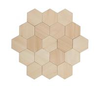 Wooden Discs for Crafts 10-90mm Wooden Hexagon Blank Slices Unfinished Wooden Discs Hanging Embellishments Art Crafts(5pcs 80mm 3.14inch)