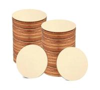 Wooden Discs for Crafts 50pcs 7-12cm Unfinished Round Wood Discs for Craft, Blank Wooden Round Circles Slices(50pcs 7cm)