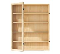 Wooden Display Cabinet3/4/5/6/7/8 Layer Showcase for Collectibles Toys & Curios WallMounted Storage Shelf for Living Room Bedroom Office & Playroom