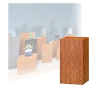 Wooden Display Pedestal Stand, Stackable Cube Pillars for Photography Props, Floor-Standing Column for Entryway