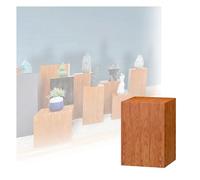 Wooden Display Pedestal Stand, Stackable Cube Pillars for Photography Props, Floor-Standing Column for Entryway