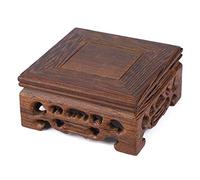 Wooden Display Stands Practical Teapot Vase Bonsai Base for Home Office Teapot Flowerpot Decoration (3.1 * 3.1 * 1.5 in)