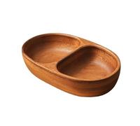 Wooden Divided Serving Trays Candy Bowl Bread Round Fruit Dessert Plate Appetizer Platter Snacks Tray Easy To Clean Round Candy Storage Tray