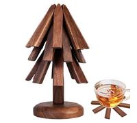 Wooden Diving for Hot Plates, Wooden Tree, Tree Shaped Table Mat Insulating, Wooden Diving Set for Hot Dishes, Hot Pots and Pots, Diving