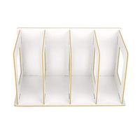 Wooden DIY Desktop Rack, Magazine Holder Desk File Organizer Students Kids Adult File Boxes for Books DVD Cardboard Storage Magazine Holder(Warm White)