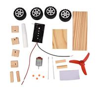 Wooden DIY Electric Wind Power Car Model - Educational Toy for Kids, Safe Eco - Friendly Wooden Material, Hands - On Circuit Learning Activity